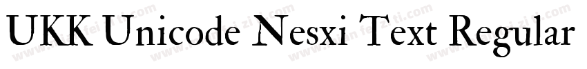 UKK Unicode Nesxi Text Regular字体转换